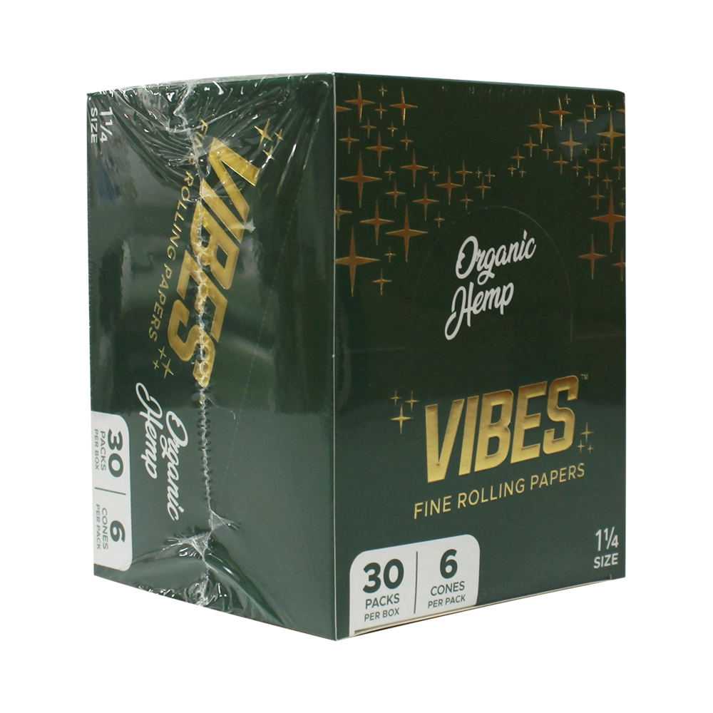 VIBES GREEN 1 1/4 CONE 30 PACKS PER BOX