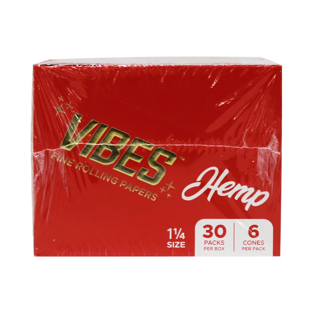 VIBES RED 1 1/4 CONE 30 PACKS PER BOX