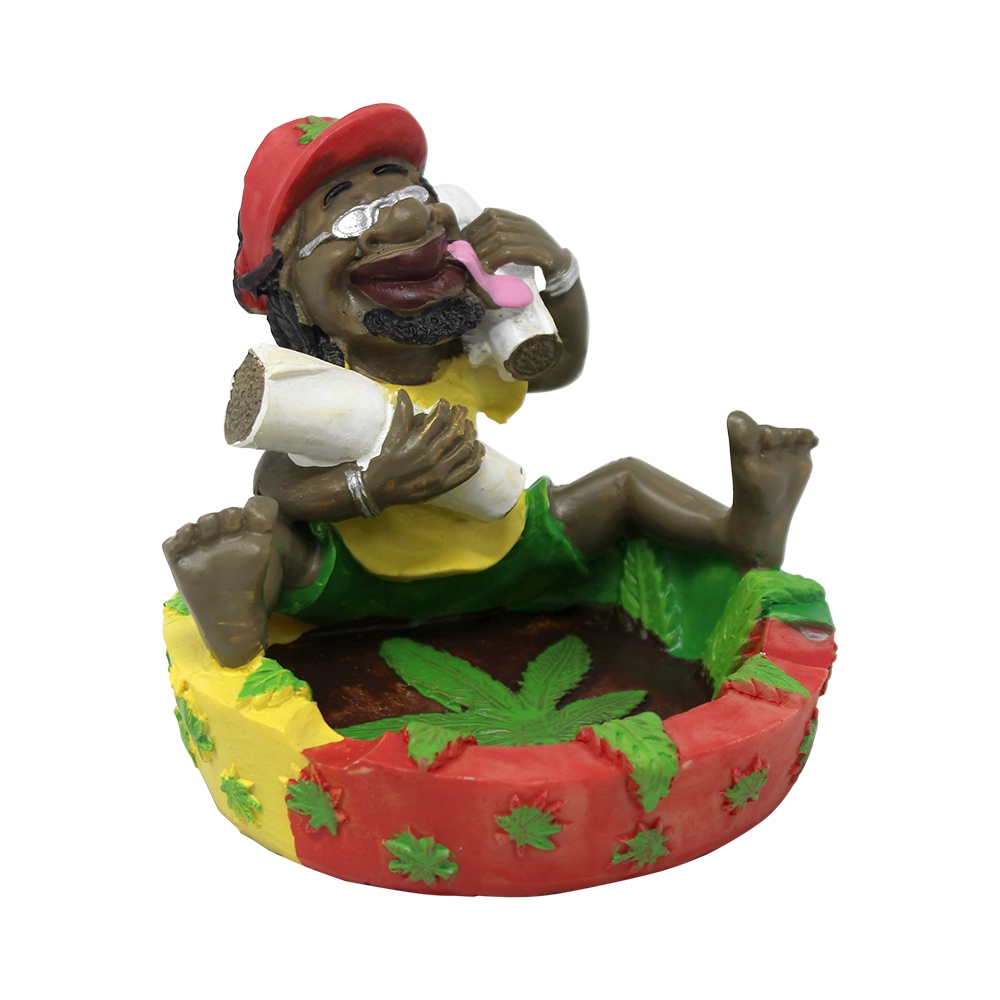 JAMAICAN LT117 POLY RESIN ASHTRAY 1CT