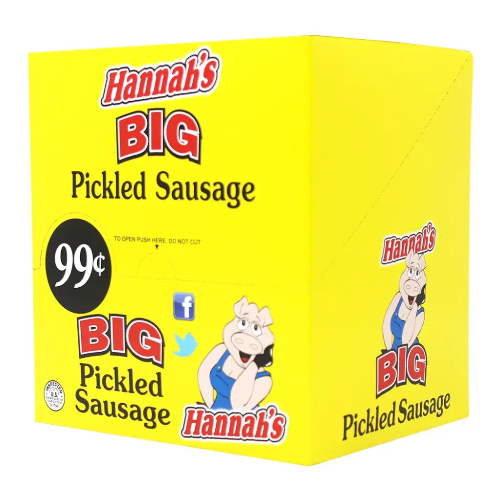 HANNAH'S 20-1.7OZ BIG PICKLED SAUSAGE