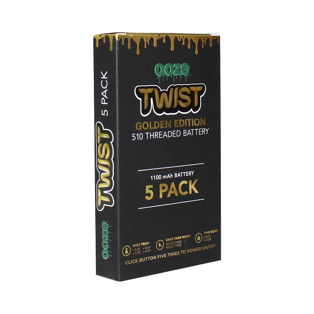 OOZE TWIST GOLD 1100 MAH BATTERY 5PK