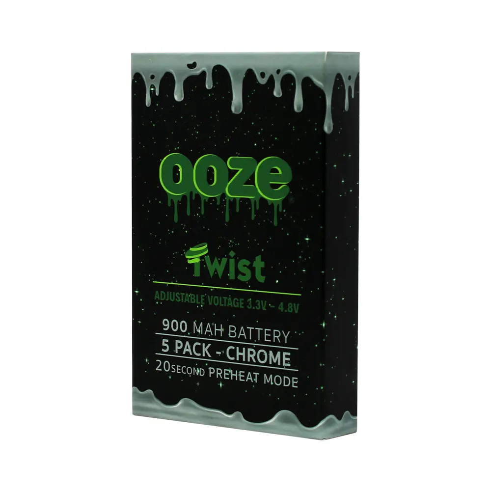 OOZE TWIST CHROME 900 MAH BATTERY 5PK