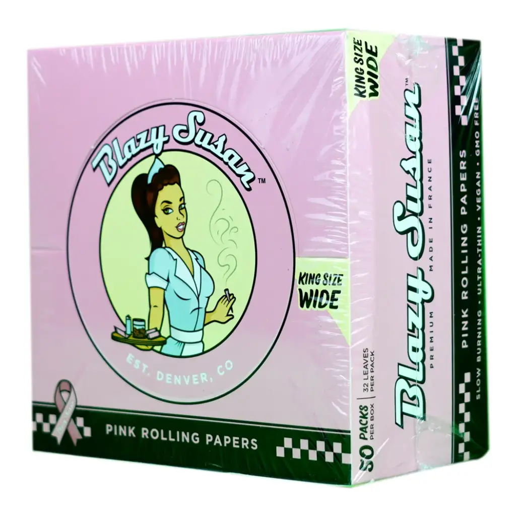 BLAZY PAPER PINK KING SIZE WIDE 50 PACKS PER BOX