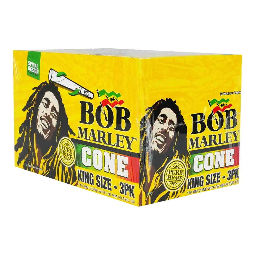 BOB MARLEY CONE KING SIZE 3PK