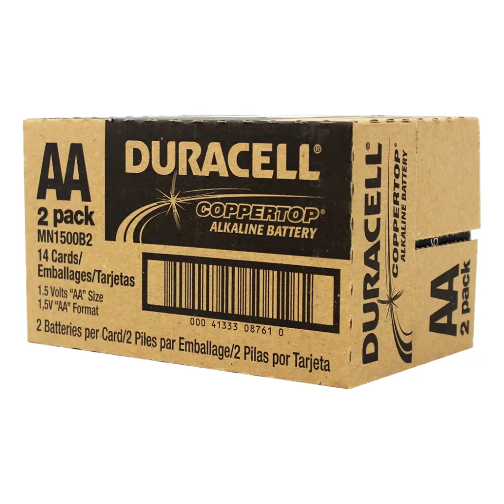 DURACELL AA 2PK 14 CT COPPER TOP