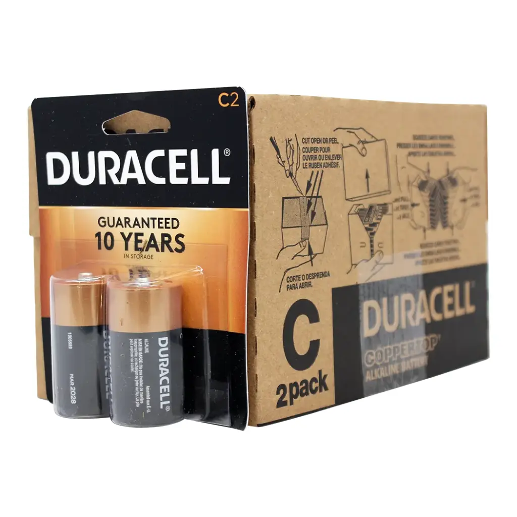 DURACELL C 2PK 8CT COPPER TOP