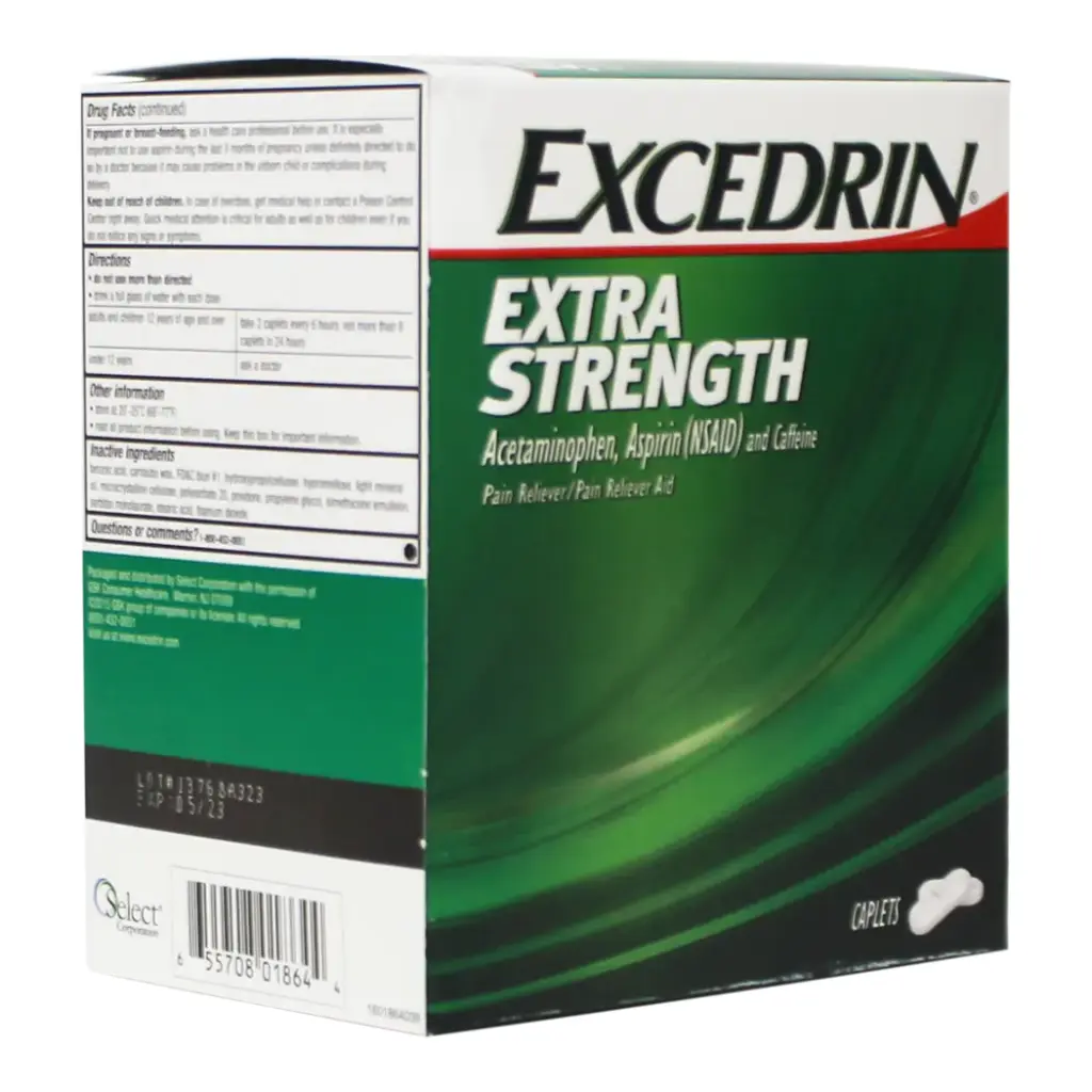 EXCEDRIN DISPENSER 25 X 2'S