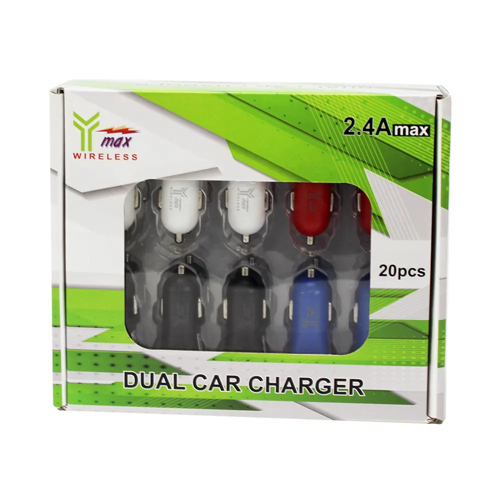 Y-MAX DUAL CAR CHARGER 20 CT BOX