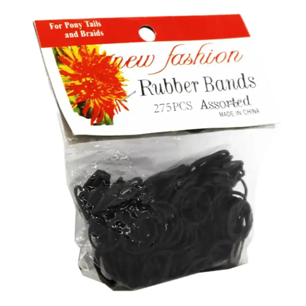 BLACK RUBBER BAND 24-275PCS