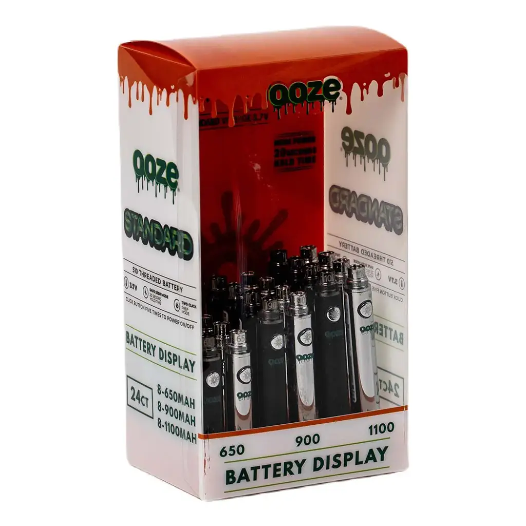 OOZE BATTERY DISPLAY 24CT (8 - 650MAH, 8 - 900MAH, 8 - 1100 MAH)