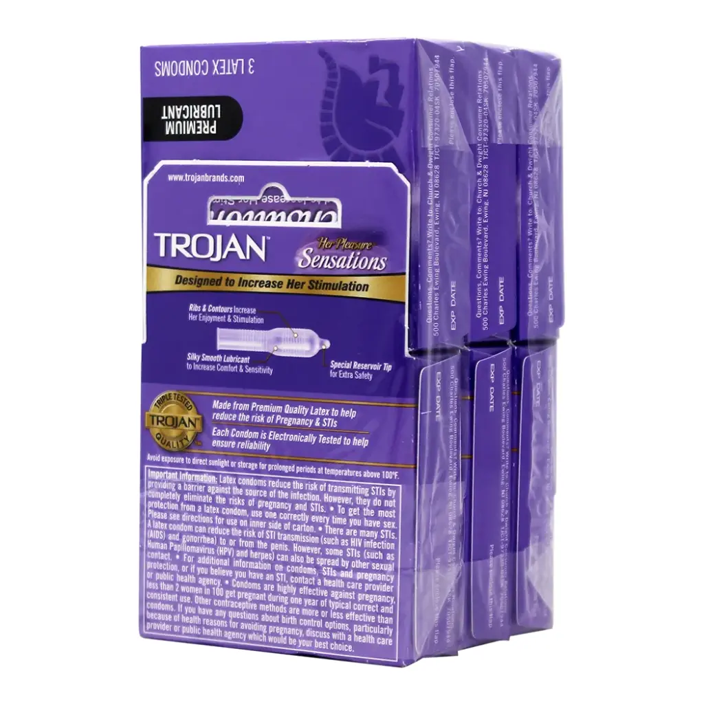 TROJAN 6/3 PK SENSTATION HER PLEASURE