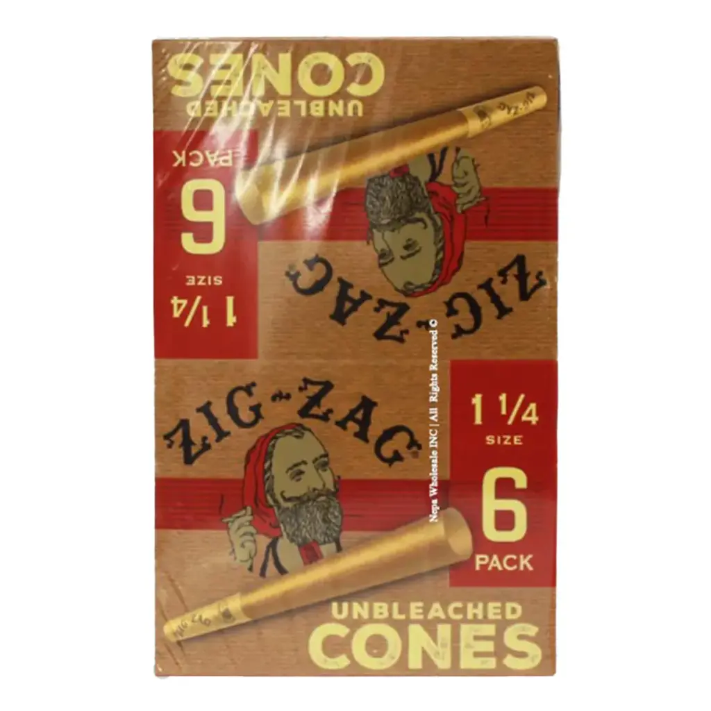 ZIG ZAG CONES UNBLEACHED 1 1/4 24PK-6 CONES