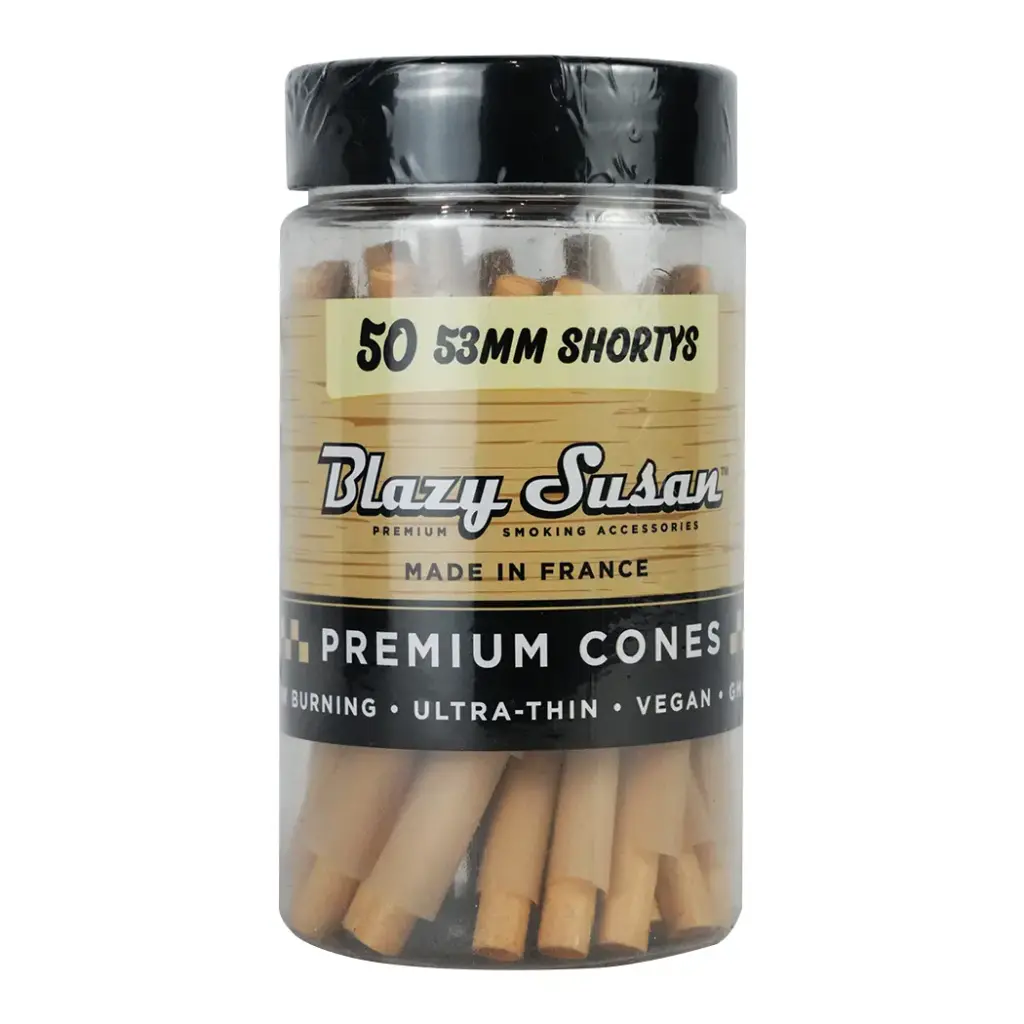 BLAZY CONE UNBLEACHED 53MM 50CT JAR