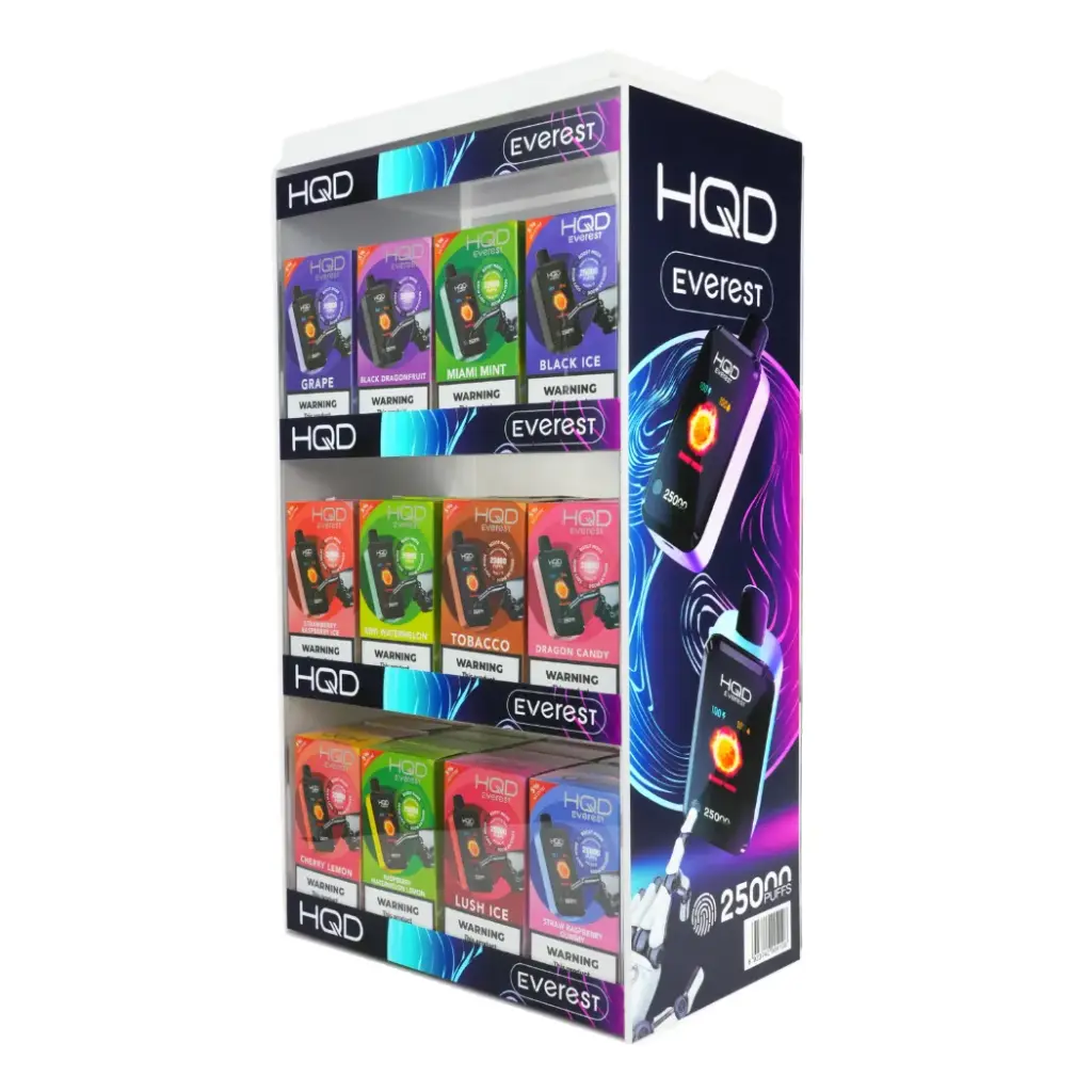 HQD DISPLAY CUVIE EVEREST 60PC ASSORTED FLAVORS