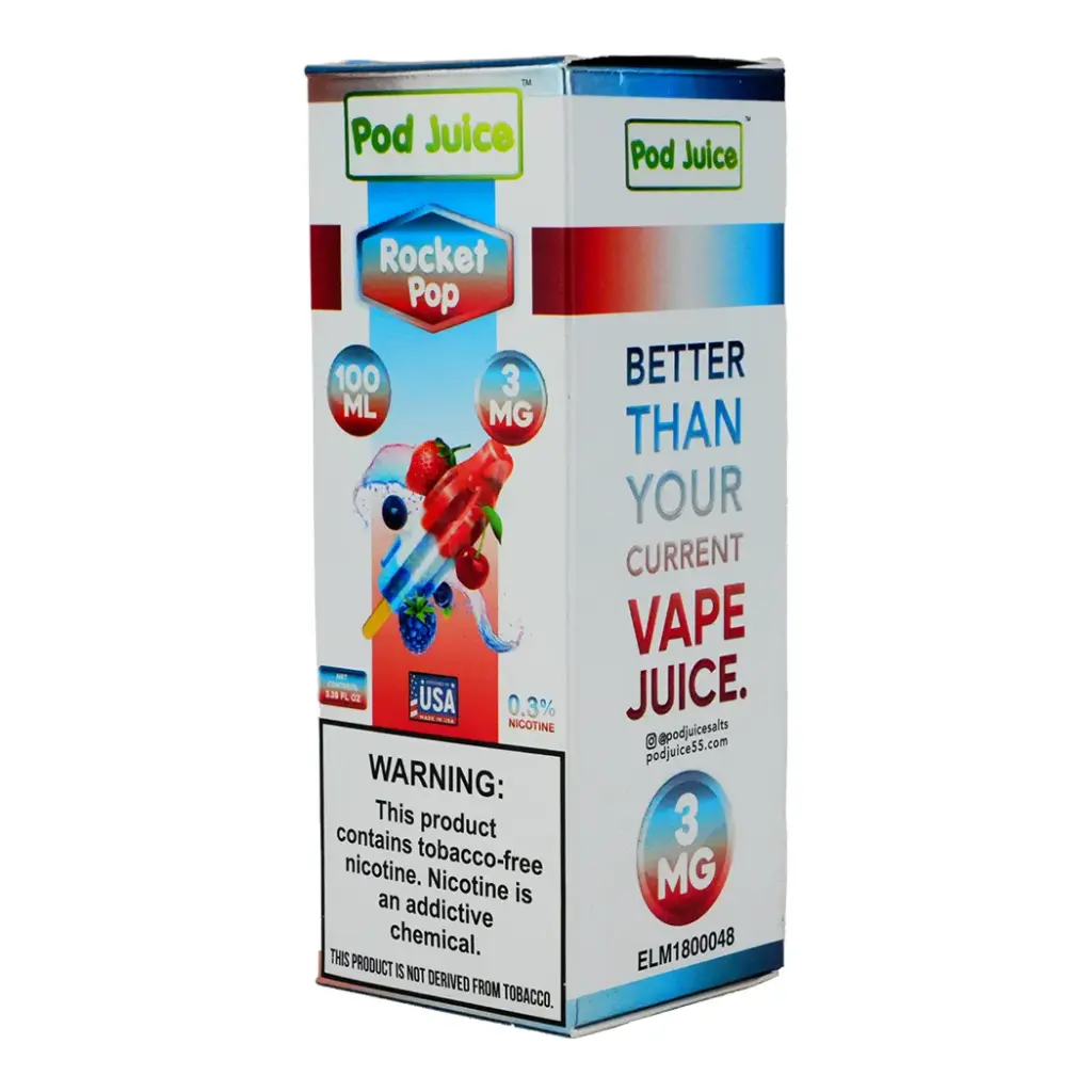 POD JUICE TOBACCO FREE NICOTINE E-JUICE 100ML STRENGTH: 3 MG