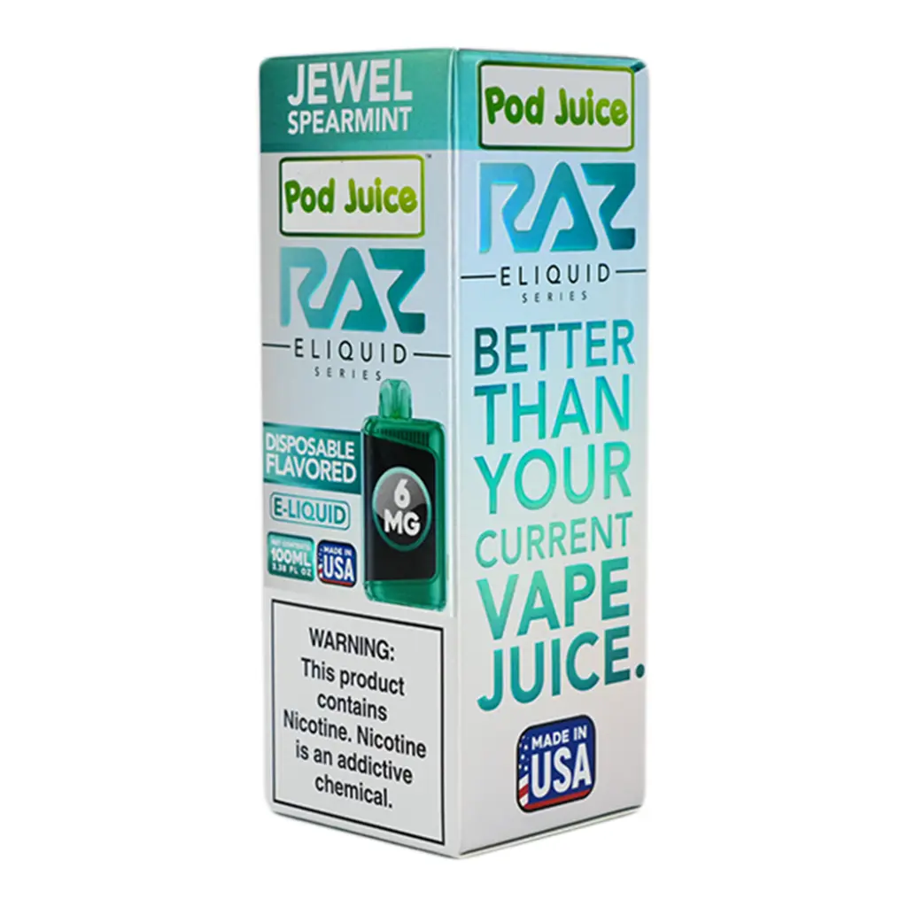 POD JUICE X RAZ TOBACCO FREE NICOTINE E-JUICE 100ML STRENGTH: 6 MG