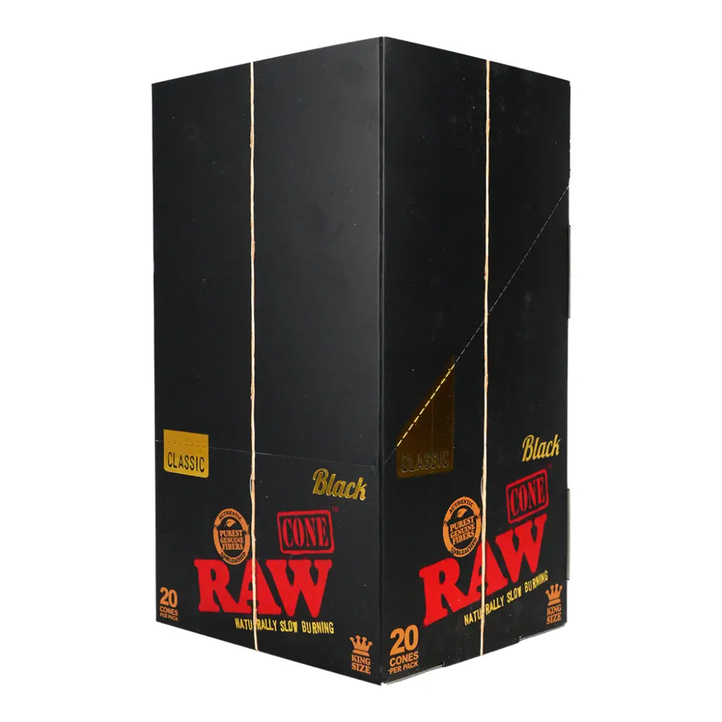 RAW BLACK CLASSIC CONE KING SIZE 20 CONES PER PACK