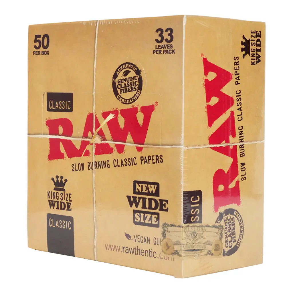 RAW CLASSIC KING SIZE WIDE 50 PER BOX