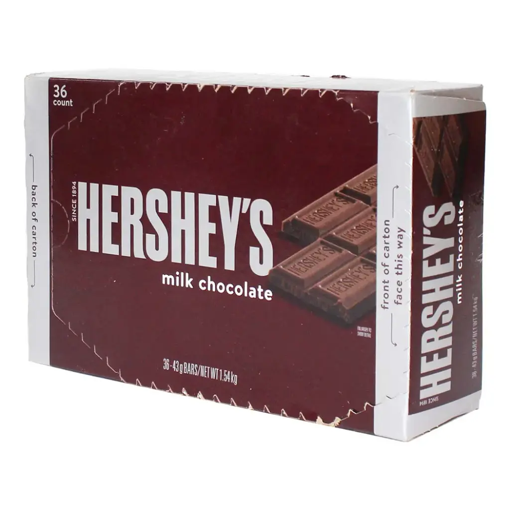 HERSHEY'S 36-43GM MILK CHOCOLATE