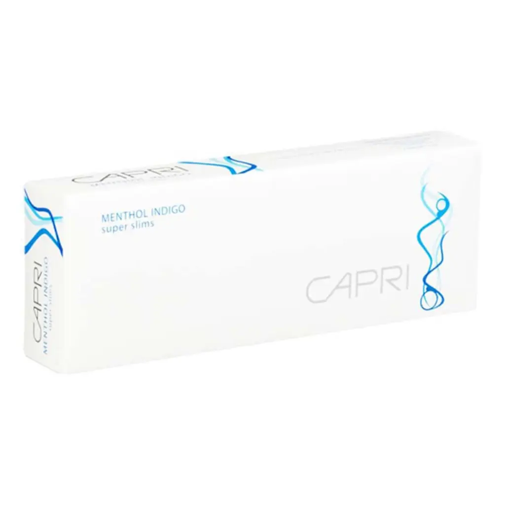 CAPRI 100'S MENTHOL INDIGO SUPER SLIM BOX