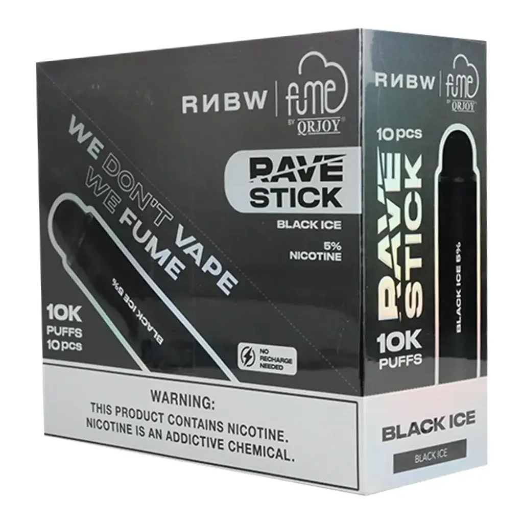 FUME 10PK RNBW 5% RAVE STICK