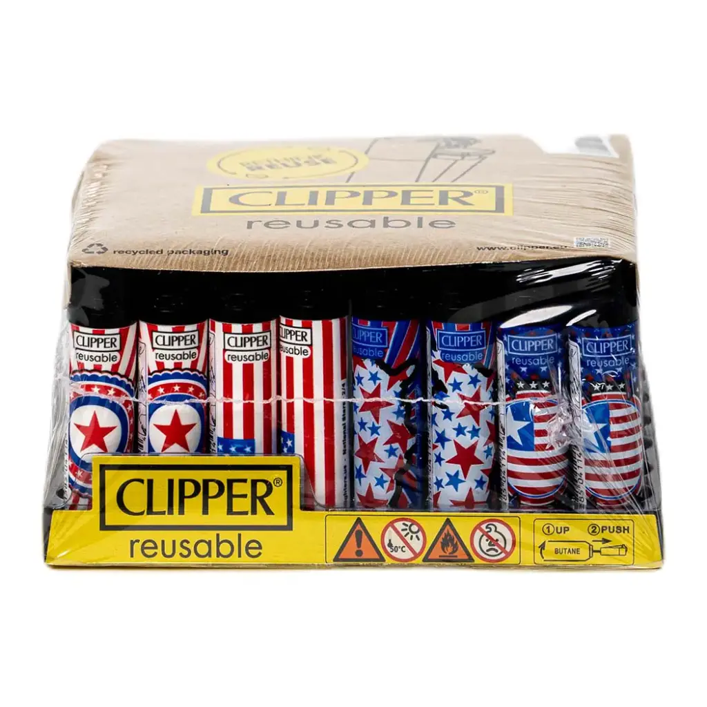 CLIPPER LIGHTERS 48CT NATIONAL STARS (42493)