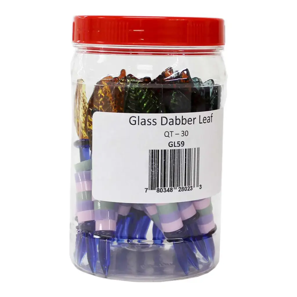 PIPE GLASS DABBER LEAF 30CT JAR