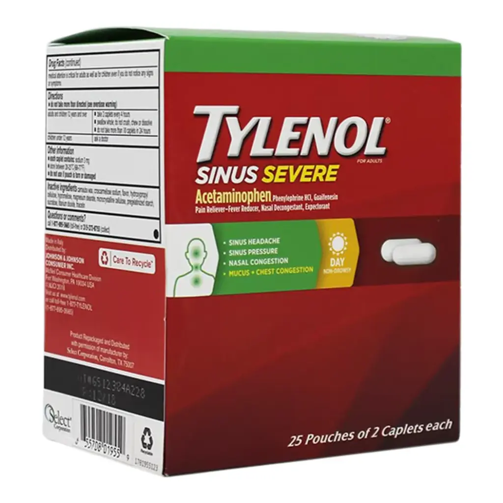 TYLENOL SINUS SEVERE DISPENSER 25 X 2'S