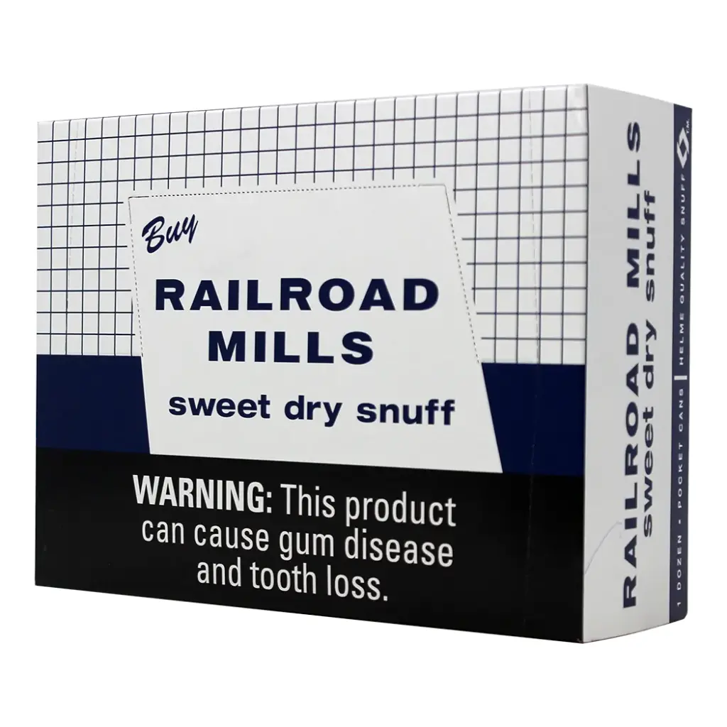 RAILROAD MILLS SWEET DRY SNUFF 1 DOZEN CANS