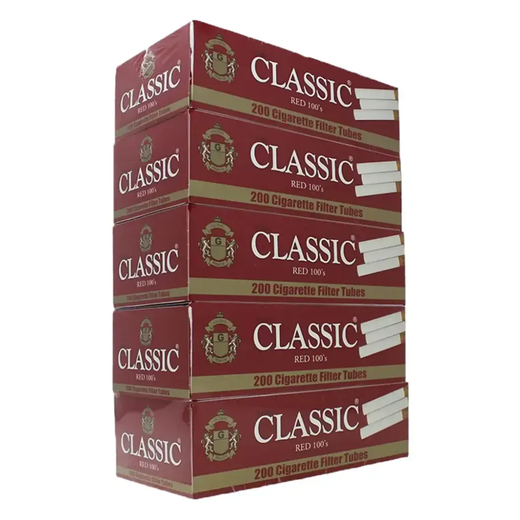 CLASSIC TUBE 100S RED 200 CT - 5 PK