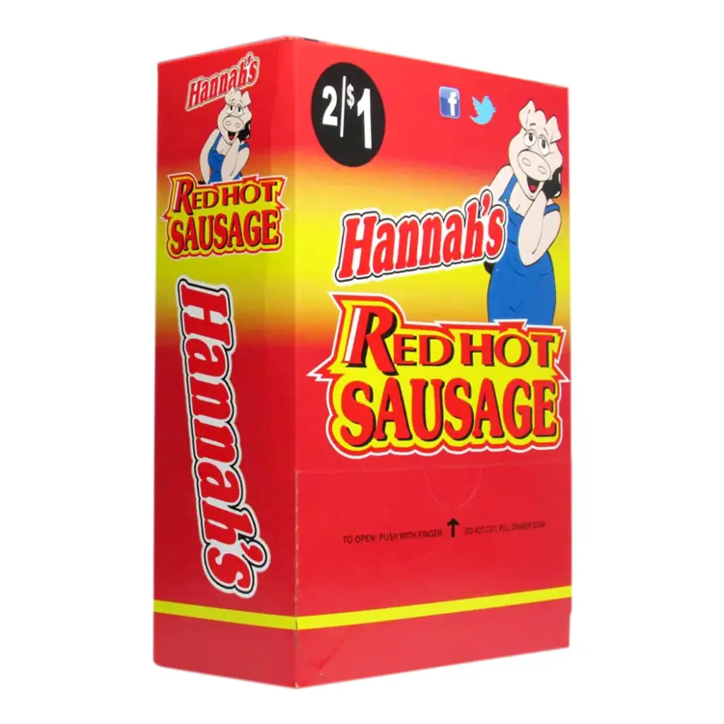 HANNAH'S 50-0.7OZ RED HOT SAUSAGE