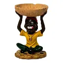 JAMAICAN LT194 POLY RESIN ASHTRAY 1CT