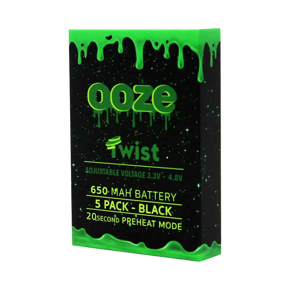 OOZE TWIST BLACK 650 MAH BATTERY 5PK