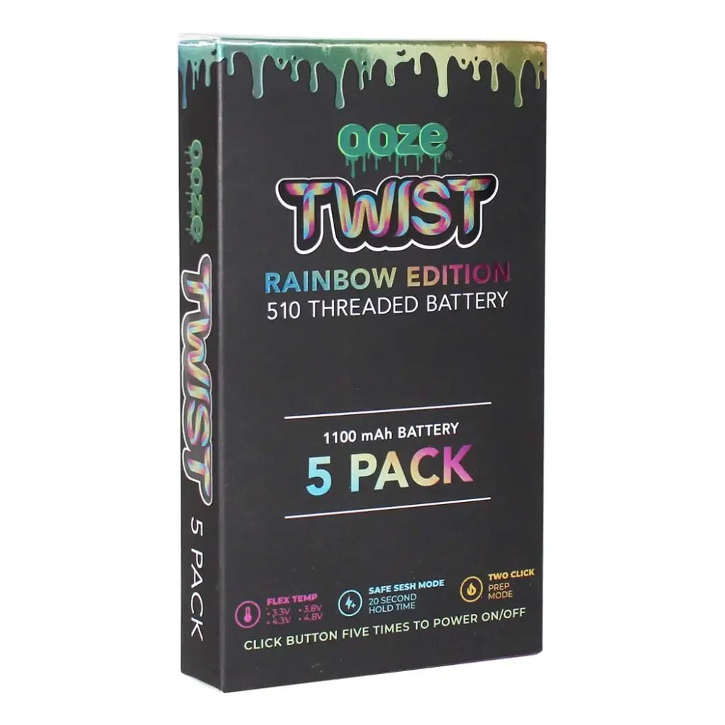 OOZE TWIST RAINBOW 1100 MAH BATTERY 5PK