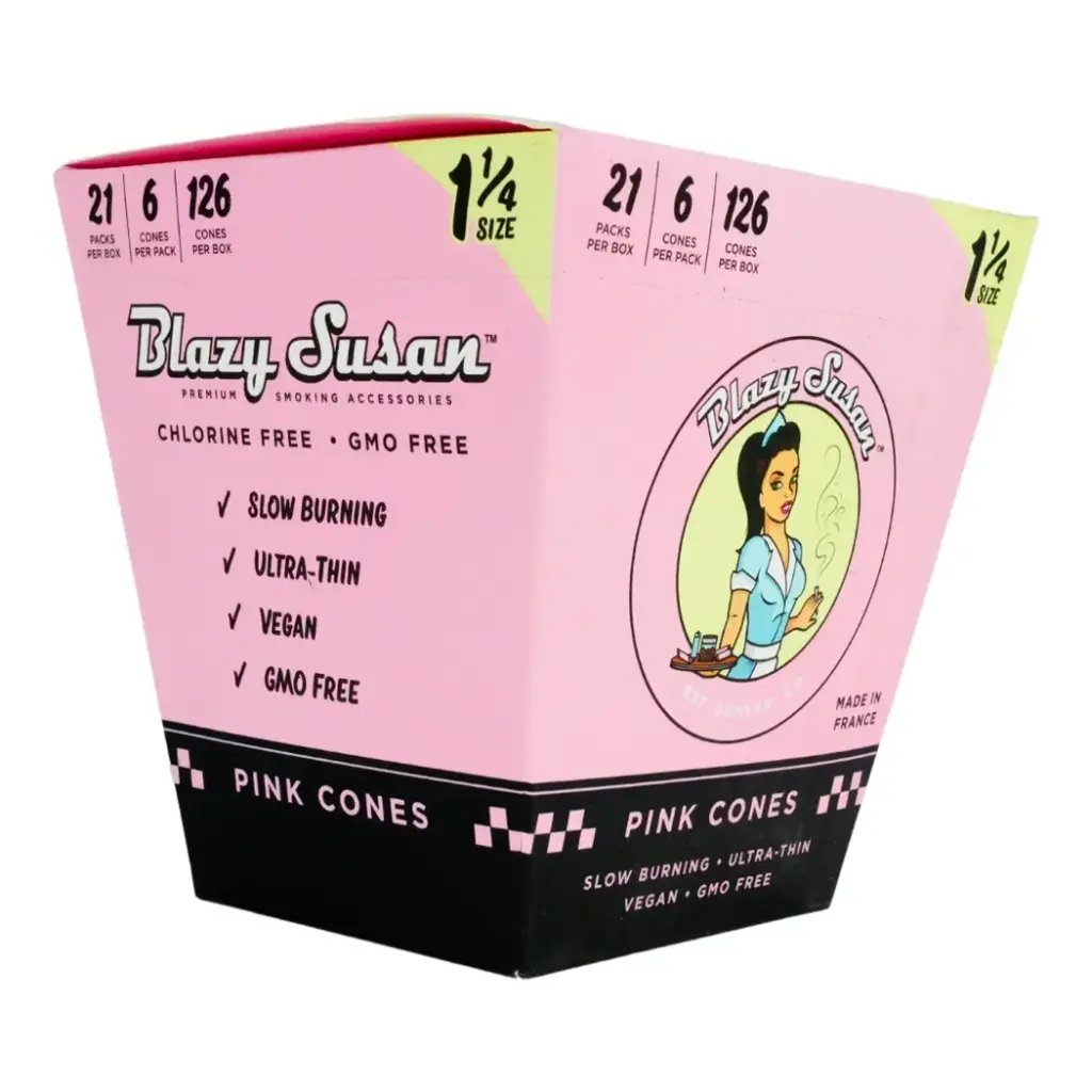 BLAZY CONE PINK 1 1/4 21 PACKS PER BOX