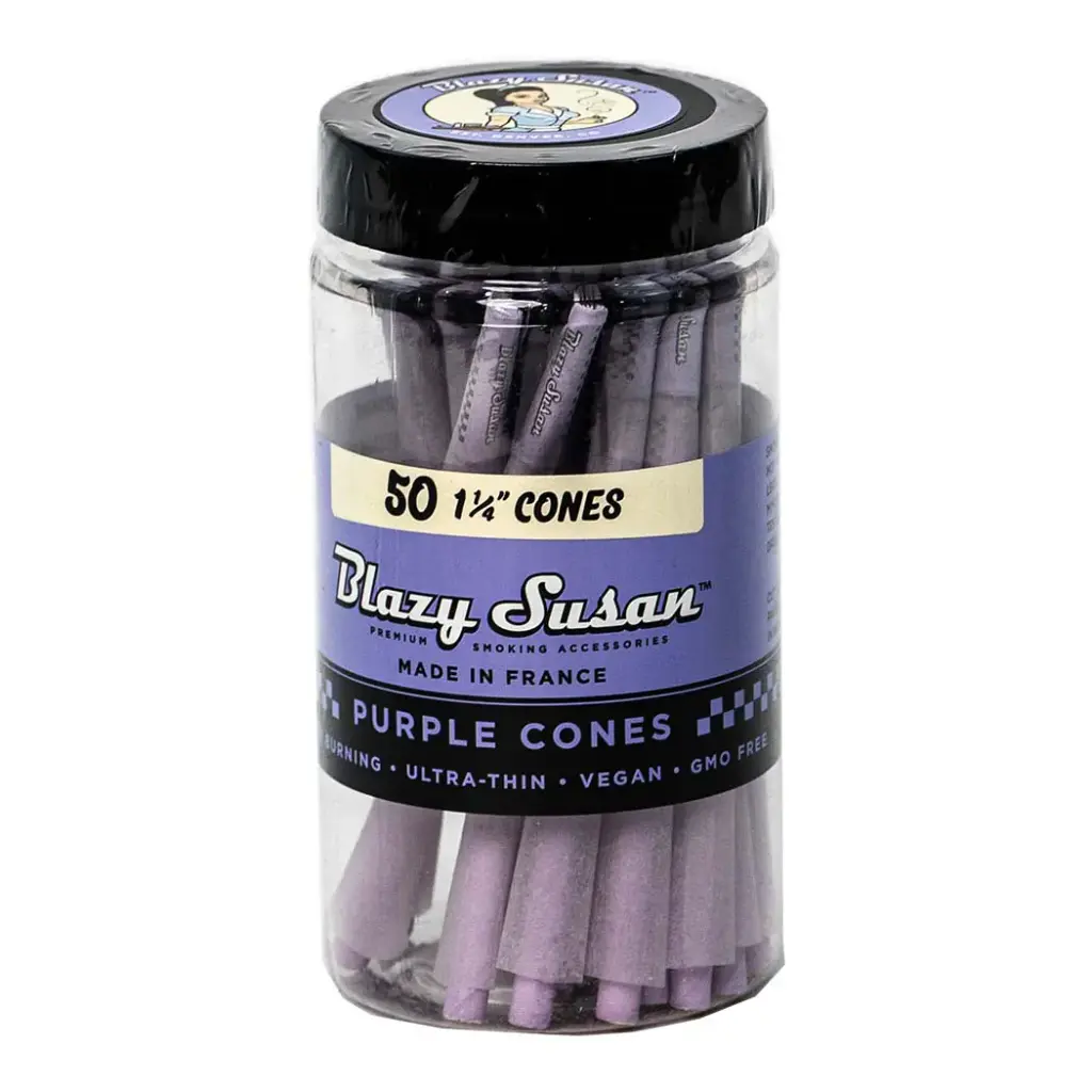 BLAZY CONE PURPLE 1 1/4 50CT JAR