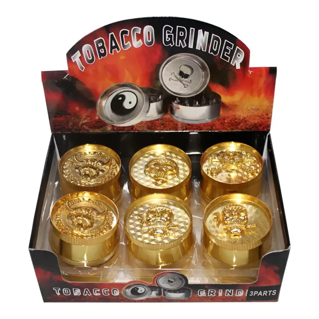 GRINDER (GR107-GD) 3 PARTS GOLD SKULL 51MM