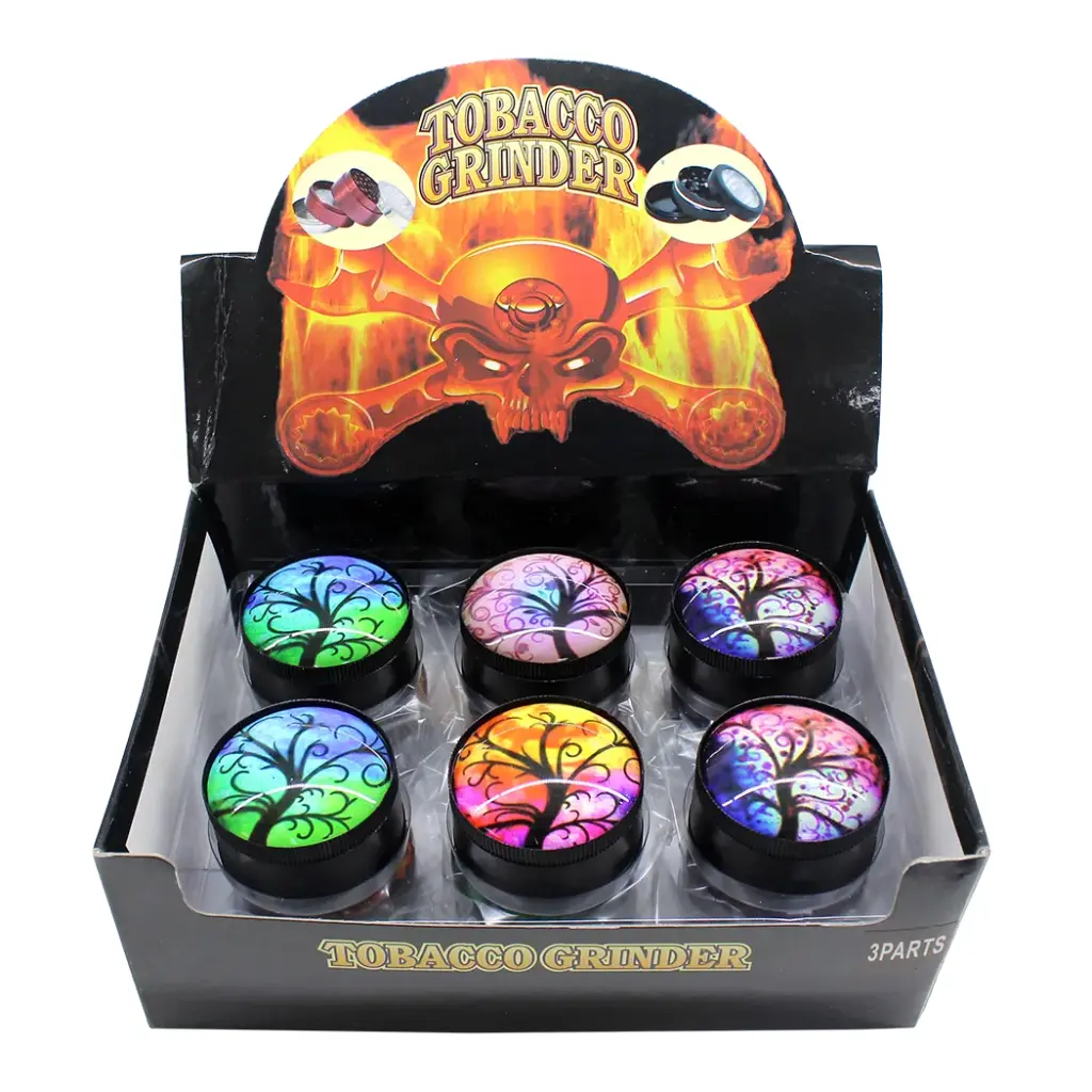 GRINDER (GR154-52) 3 PARTS CRYSTAL BALL ASSORTED DESIGN 52MM