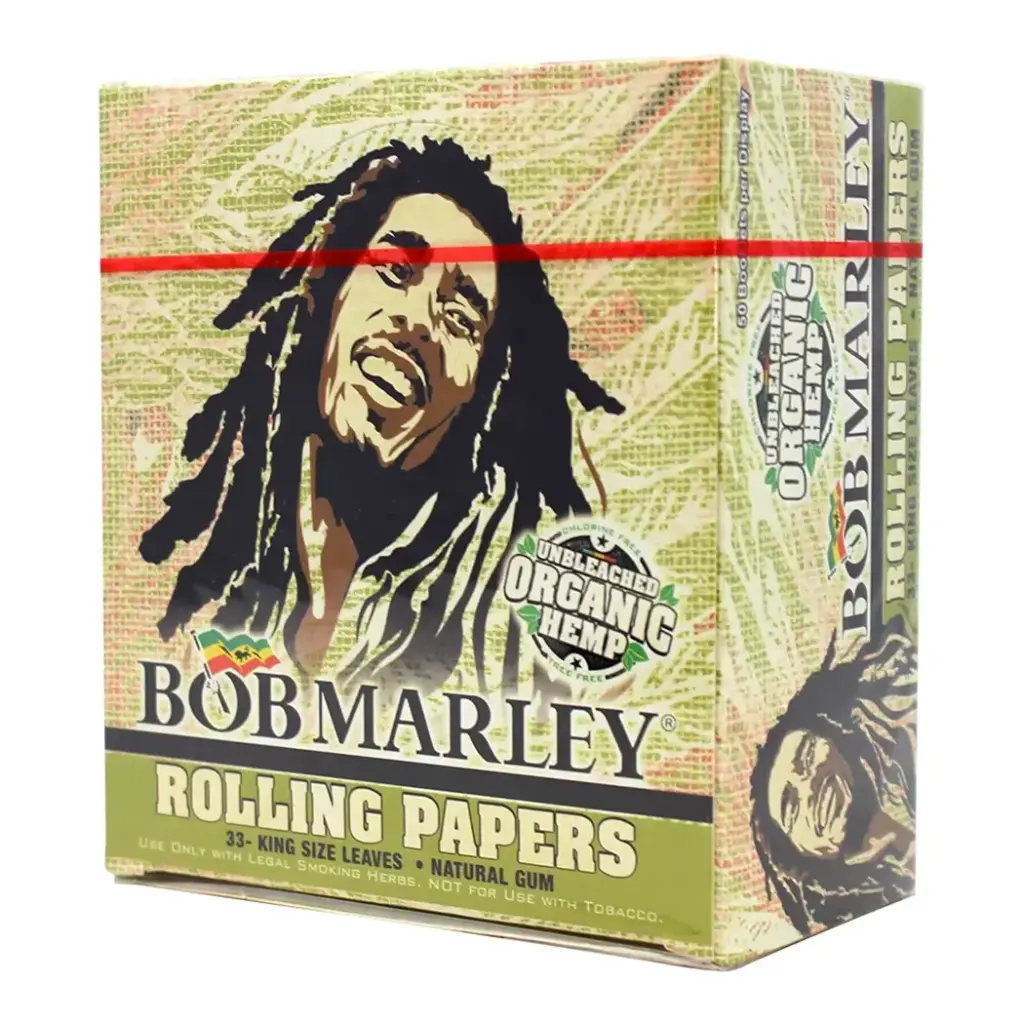 BOB MARLEY ORGANIC HEMP KING SIZE 50 PC CIGARETTE PAPER