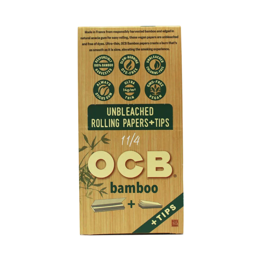 OCB BAMBOO 1 1/4 + TIPS 24 BOOKLETS