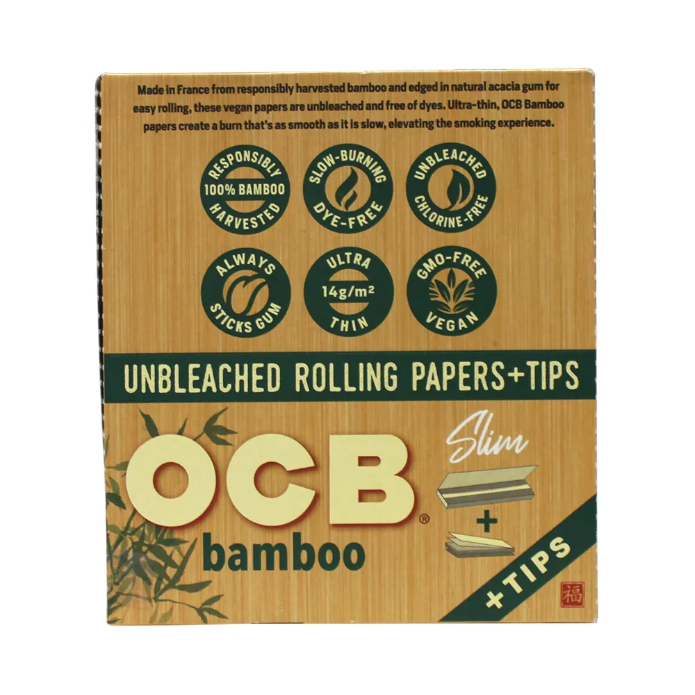 OCB BAMBOO SLIM + TIPS 24 BOOKLETS