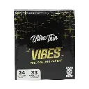 VIBES ULTRA THIN KING SIZE WITH TIP BLACK 24 BOOKLETS PER BOX