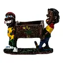 JAMAICAN LT116 POLY RESIN ASHTRAY 1CT